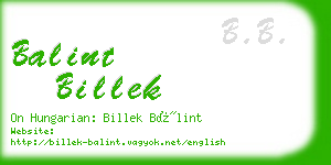 balint billek business card